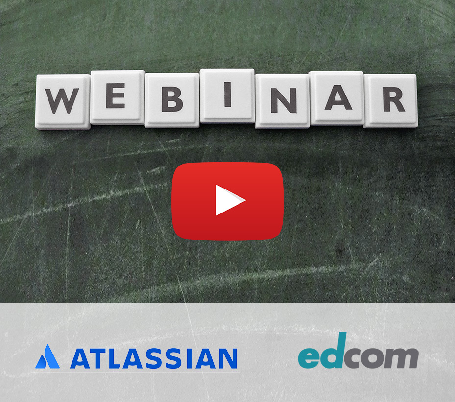 Webinar Atlassian mit  youtube Logo