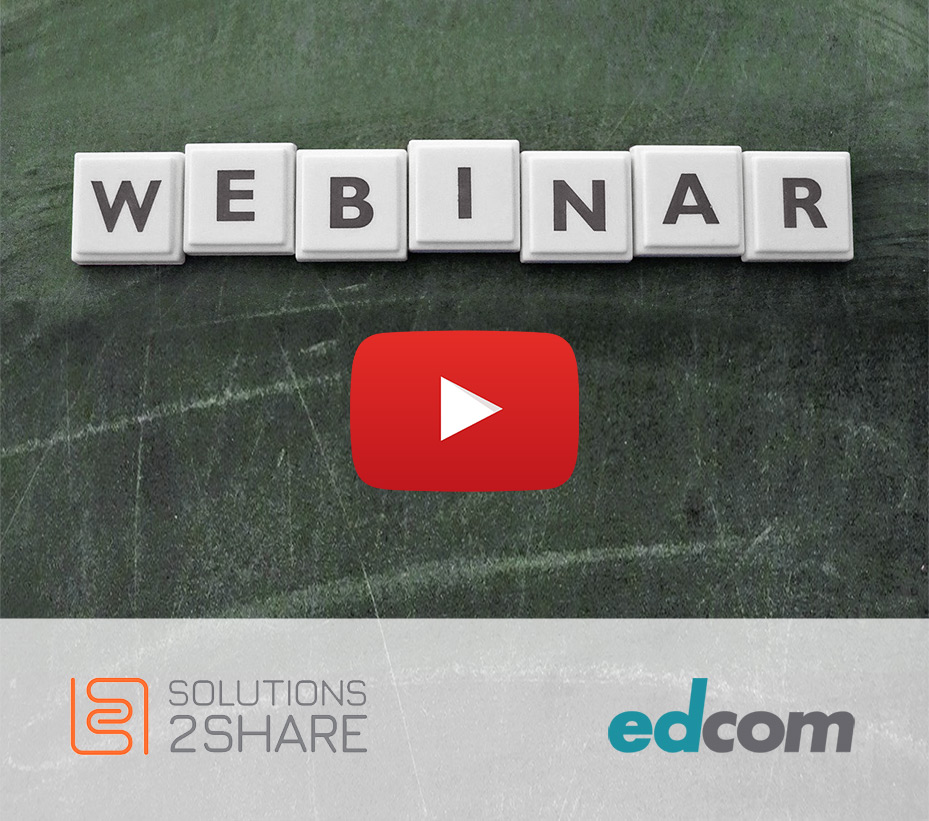 Webinar solutions2share mit youtube kachel