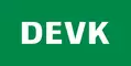 Logo der DEVK mit weißer Schrift auf grünem Hintergrund